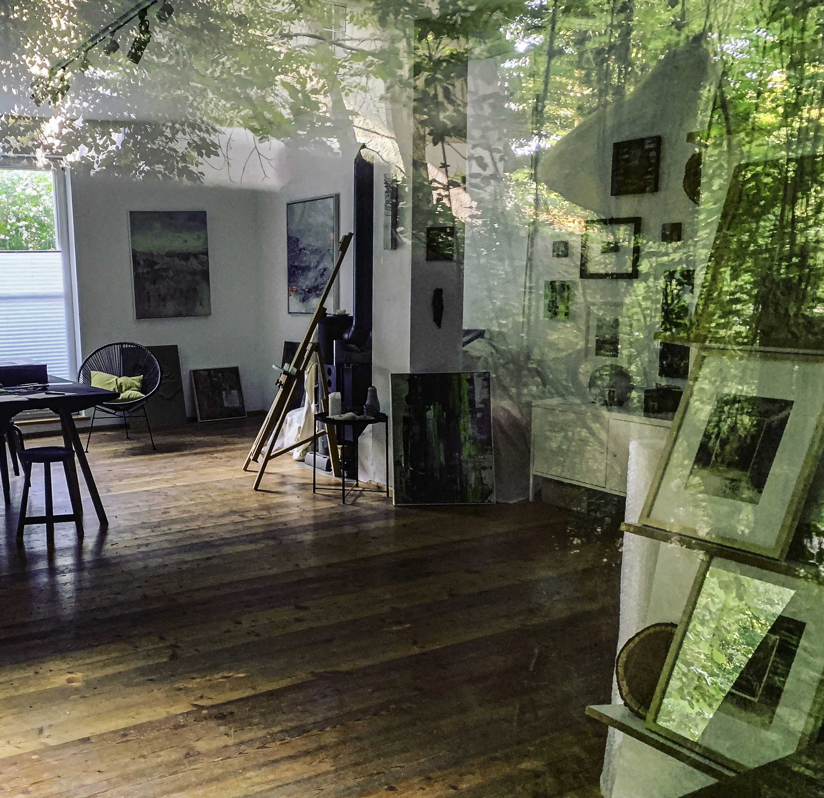 Ausstellungssituation im Atelier